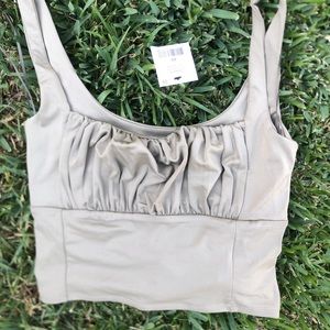 Olive green tank top